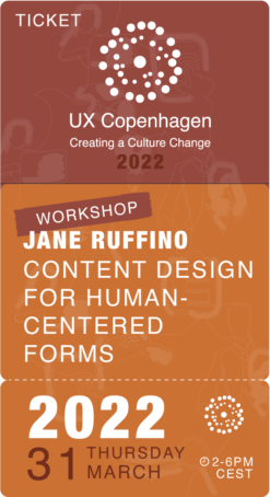 Jane Ruffino's workshop at UX Copenhagen 2022
