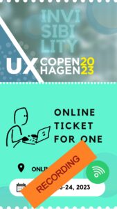 Ticket for the recording of the UX Copenhagen 2023 conference