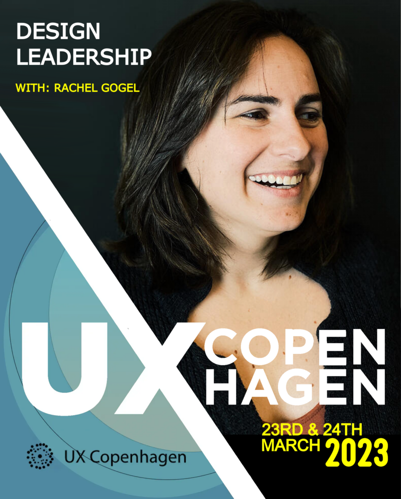 Rachel Gogel speaking at UX Copenhagen 2023