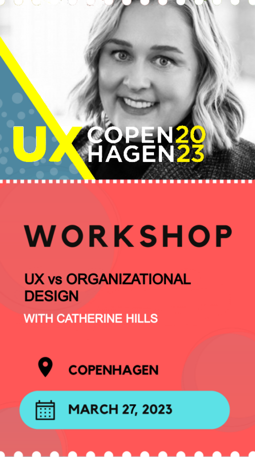 Catherine Hills hosting a workshop at UX Copenhagen 2023
