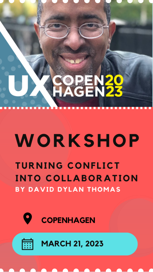 David Dylan Thomas hosting a workshop at UX Copenhagen 2023