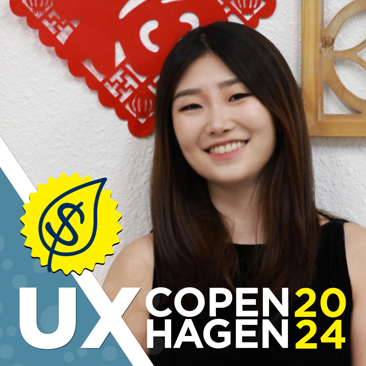 Qingyue Li speaking at UX Copenhagen 2024