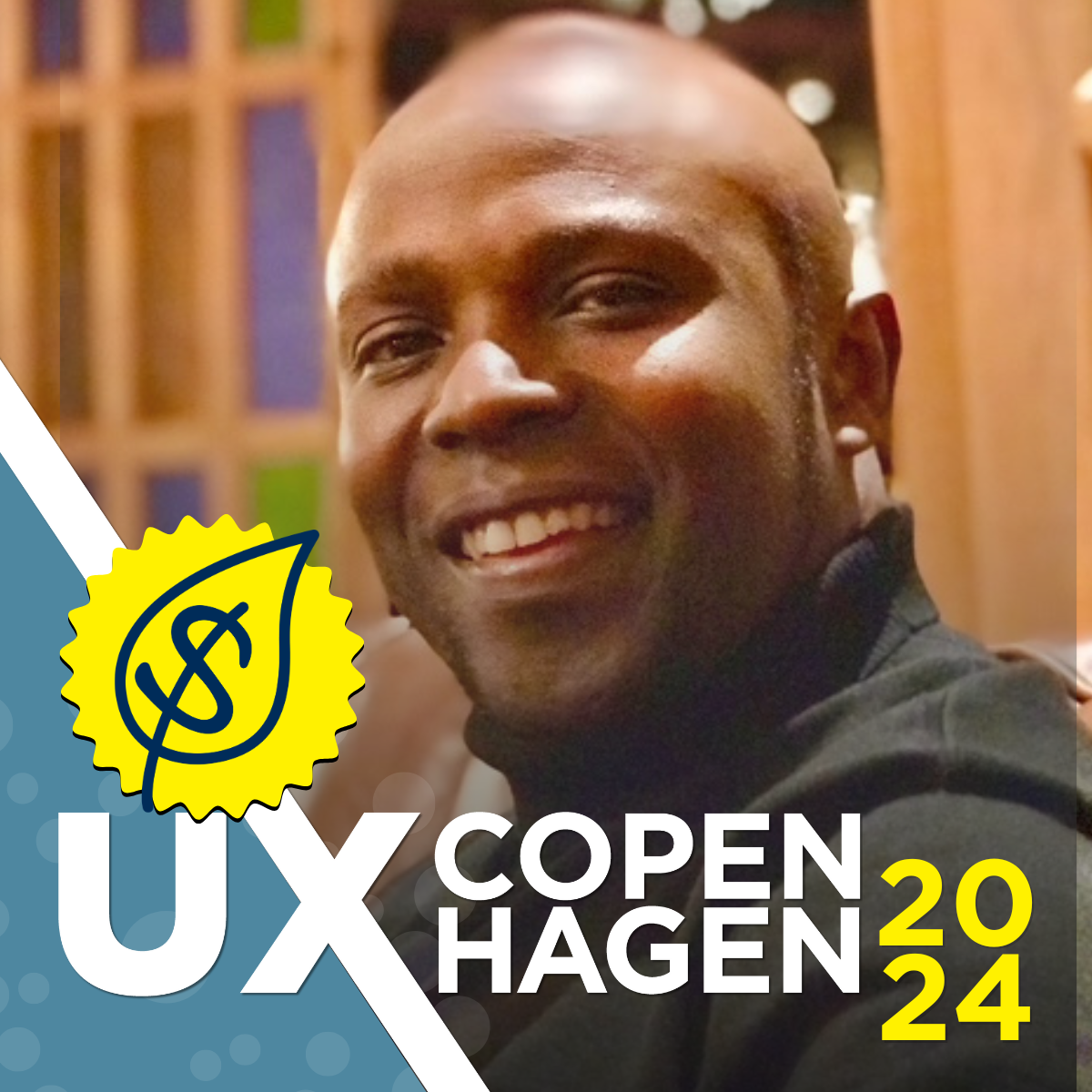 Charlie Mpengula speaking at UX Copenhagen 2024