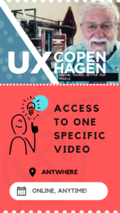 Access to one specific UX Copenhagen video 2016 - 2024