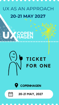 In-person ticket to UX Copenhagen 2027
